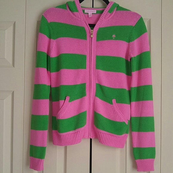 Lilly Pulitzer Sweaters - Lilly Pulitzer Striped Hooded Knit Sweater